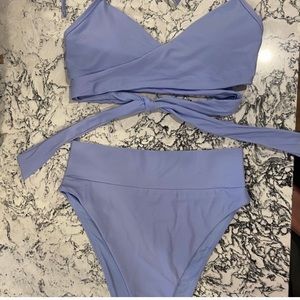 AE blue high waisted swimsuit